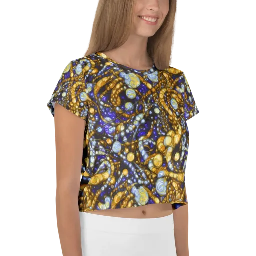 Molten Cobalt on a Crop Tee