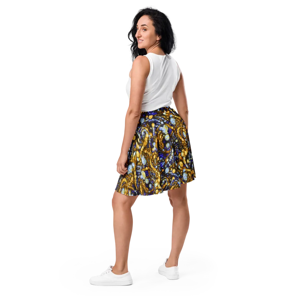 Molten Cobalt on Skater Skirt — Back