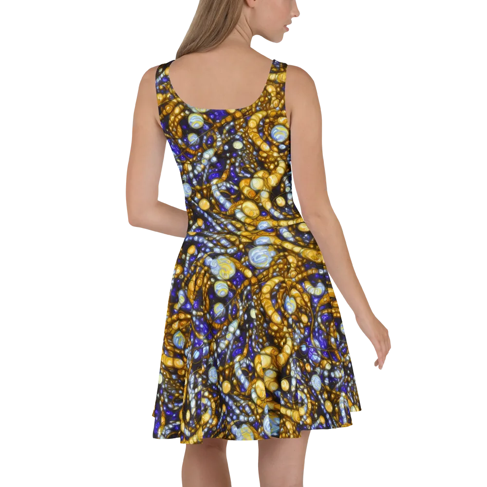Molten Cobalt on Skater Dress — Back