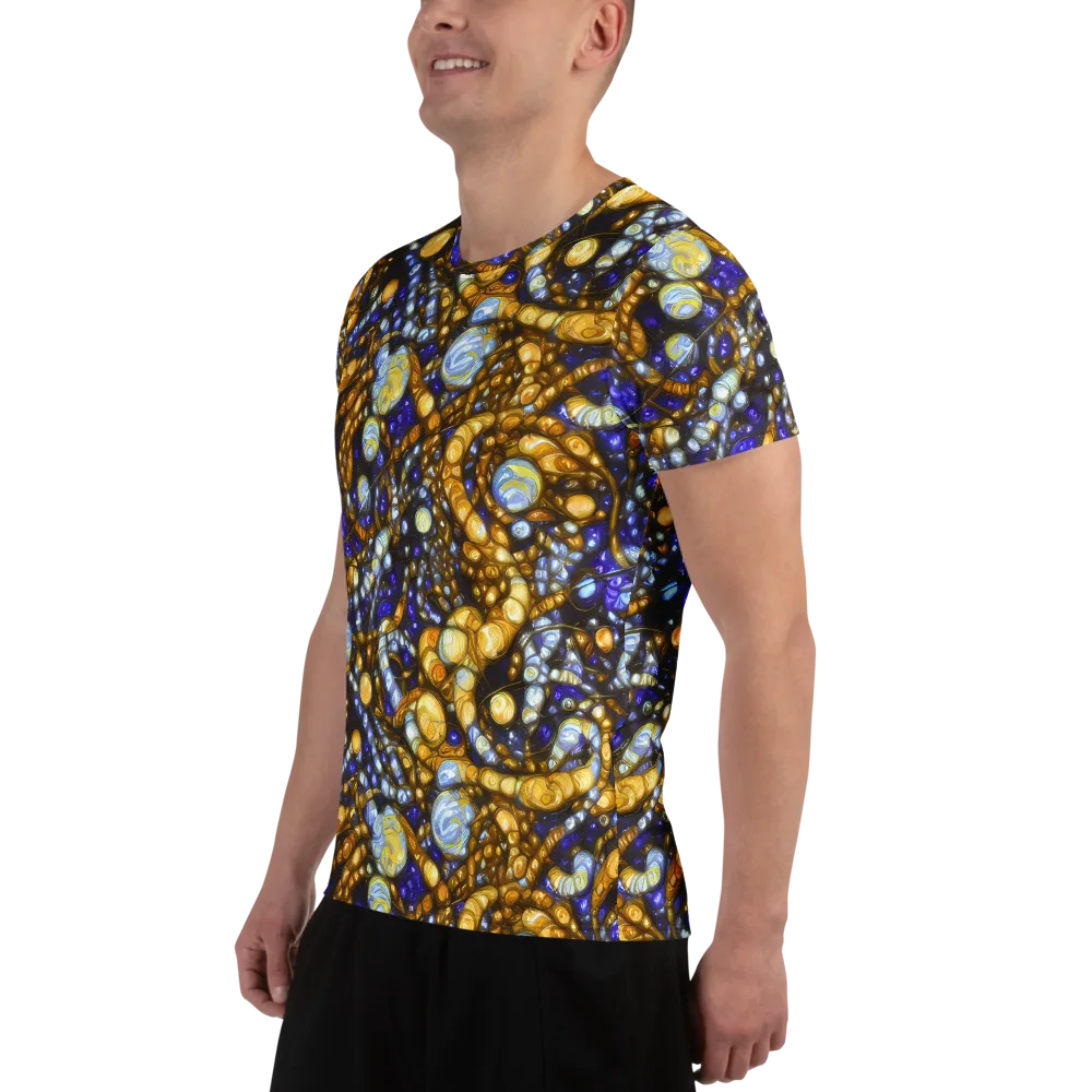 Molten Cobalt on Men's Athletic T-Shirt — Left