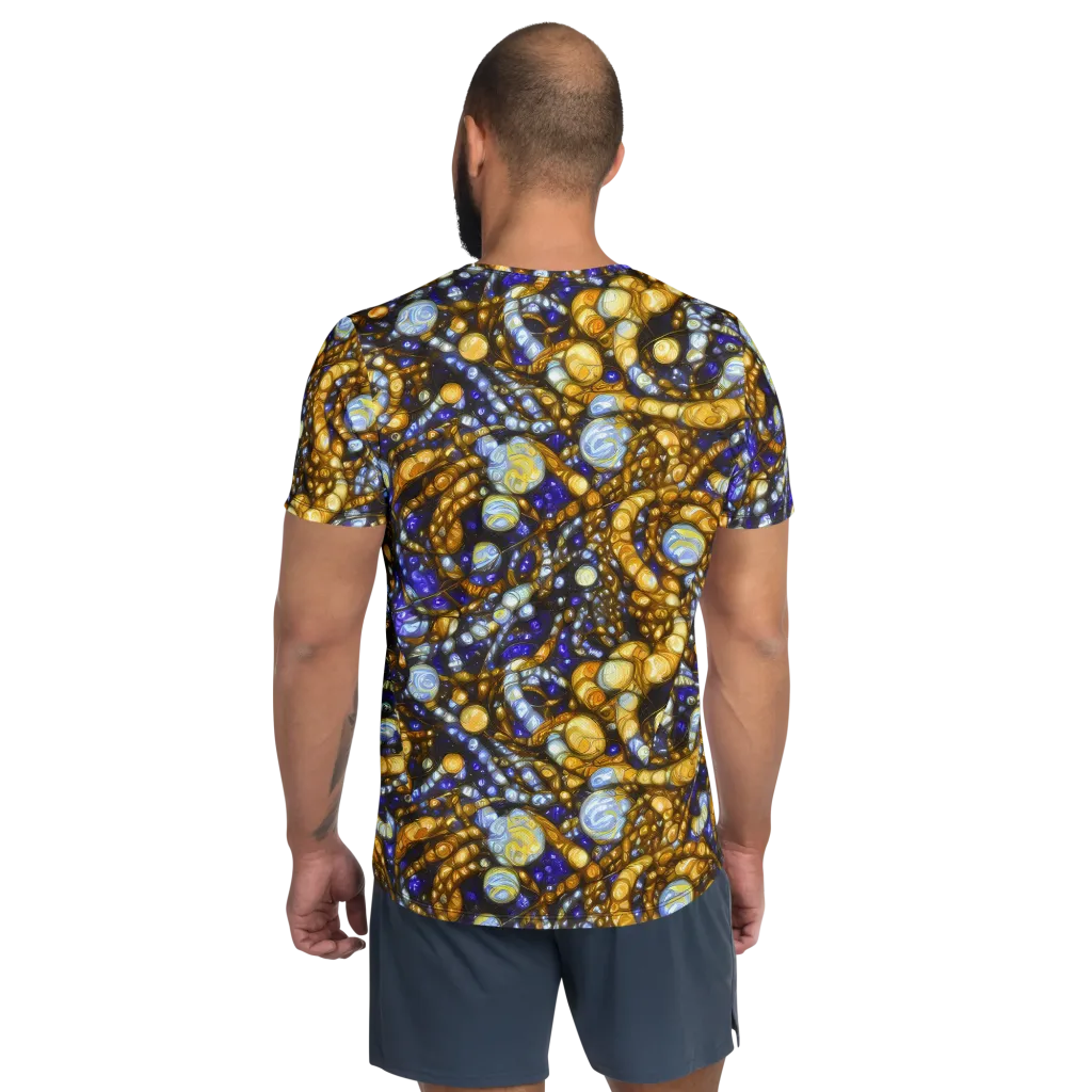 Molten Cobalt on Men's Athletic T-Shirt — Back