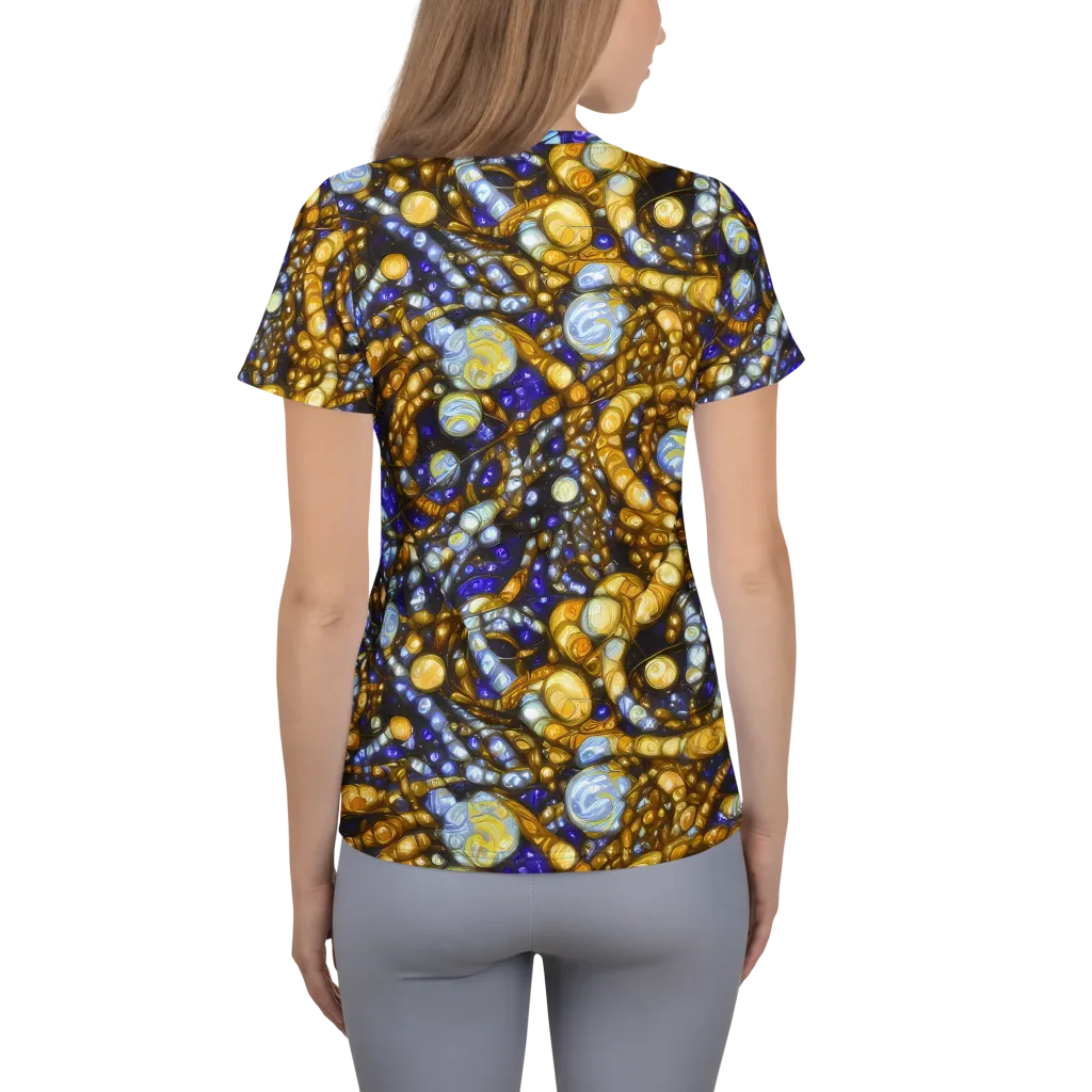 Molten Cobalt on Women's Athletic T-Shirt — Back