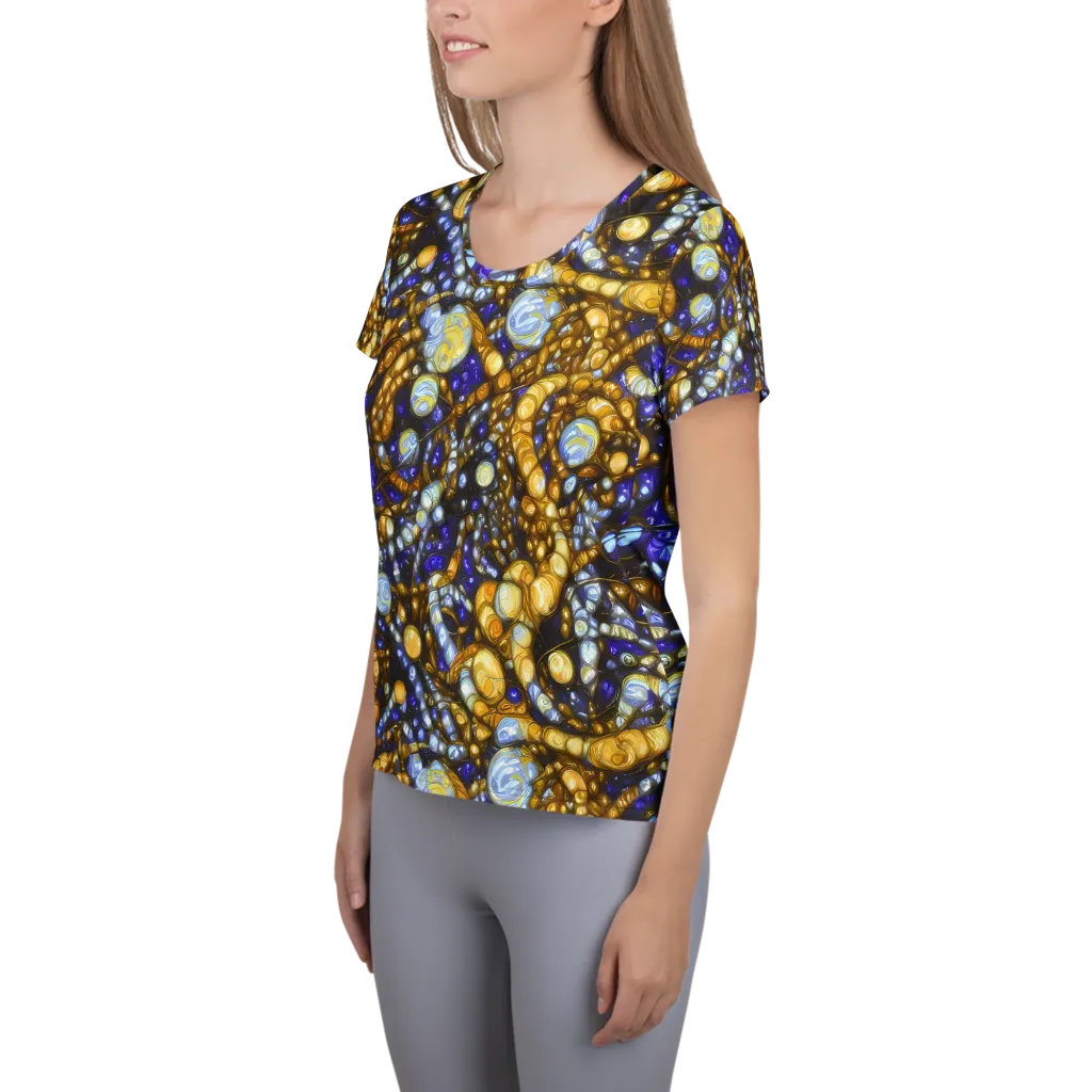 Molten Cobalt on Women's Athletic T-Shirt — Left
