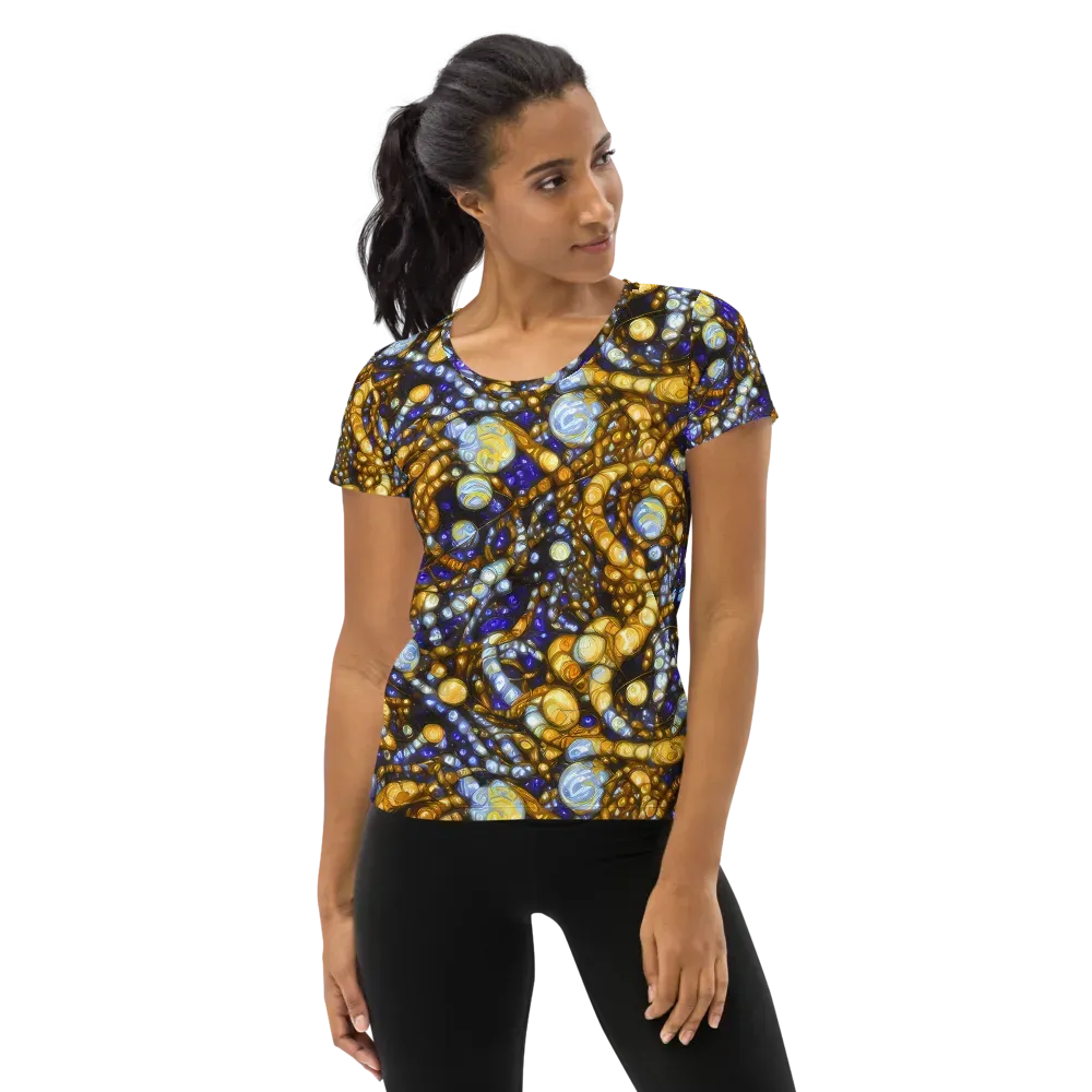 Molten Cobalt on Women's Athletic T-Shirt — Front