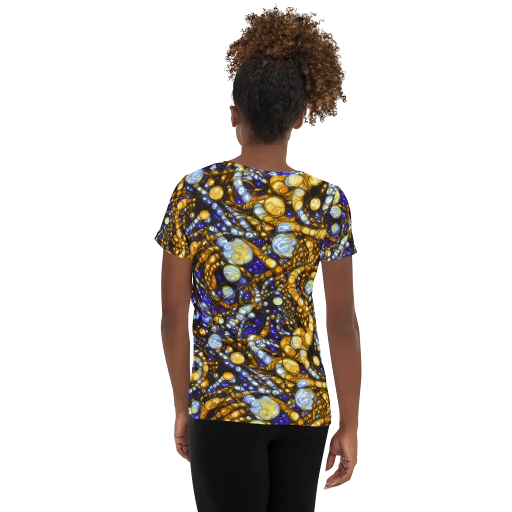 Molten Cobalt on Women's Athletic T-Shirt — Back