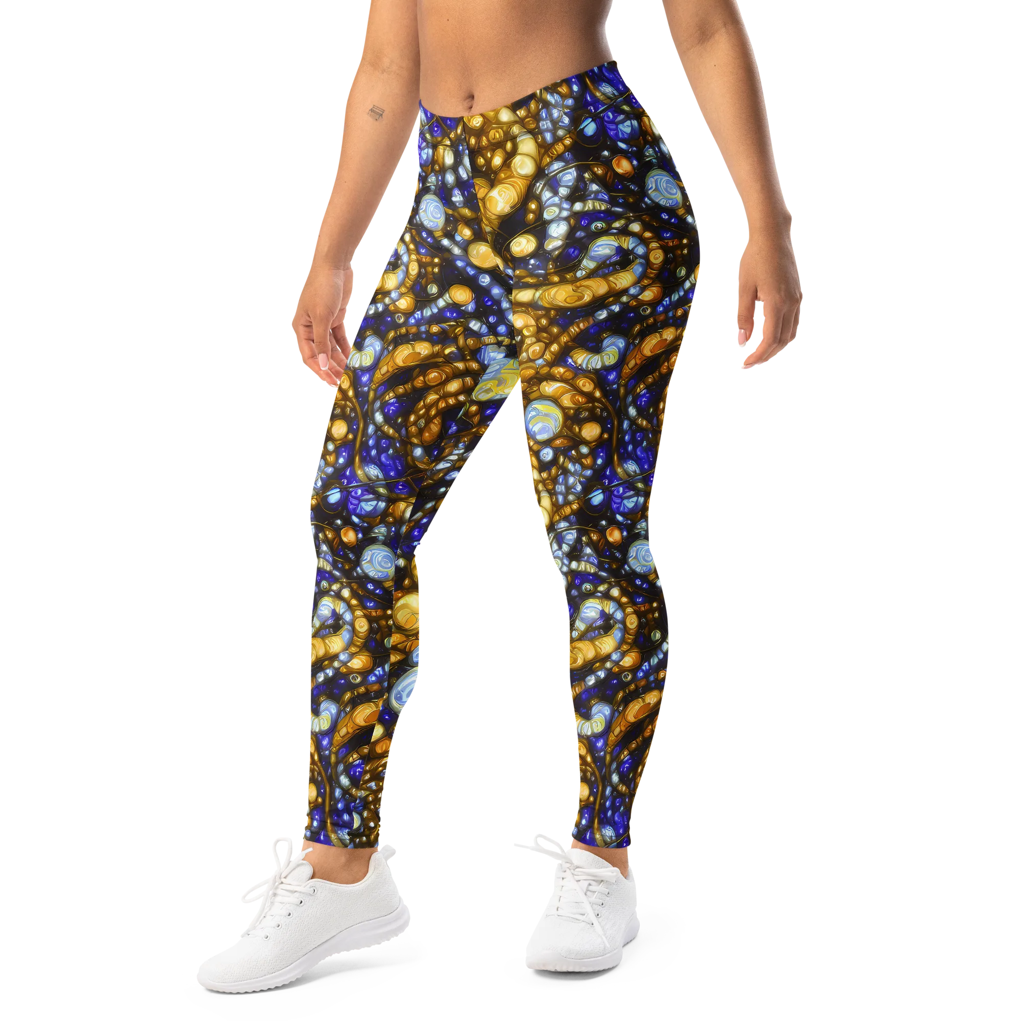 Molten Cobalt on Leggings — Left Front