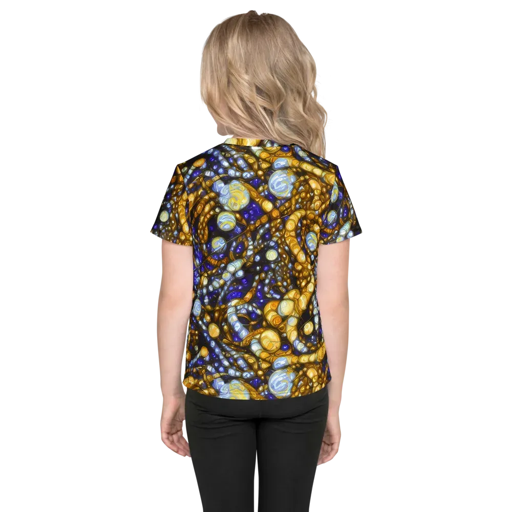 Molten Cobalt on Kids Crew Neck T-Shirt — Back