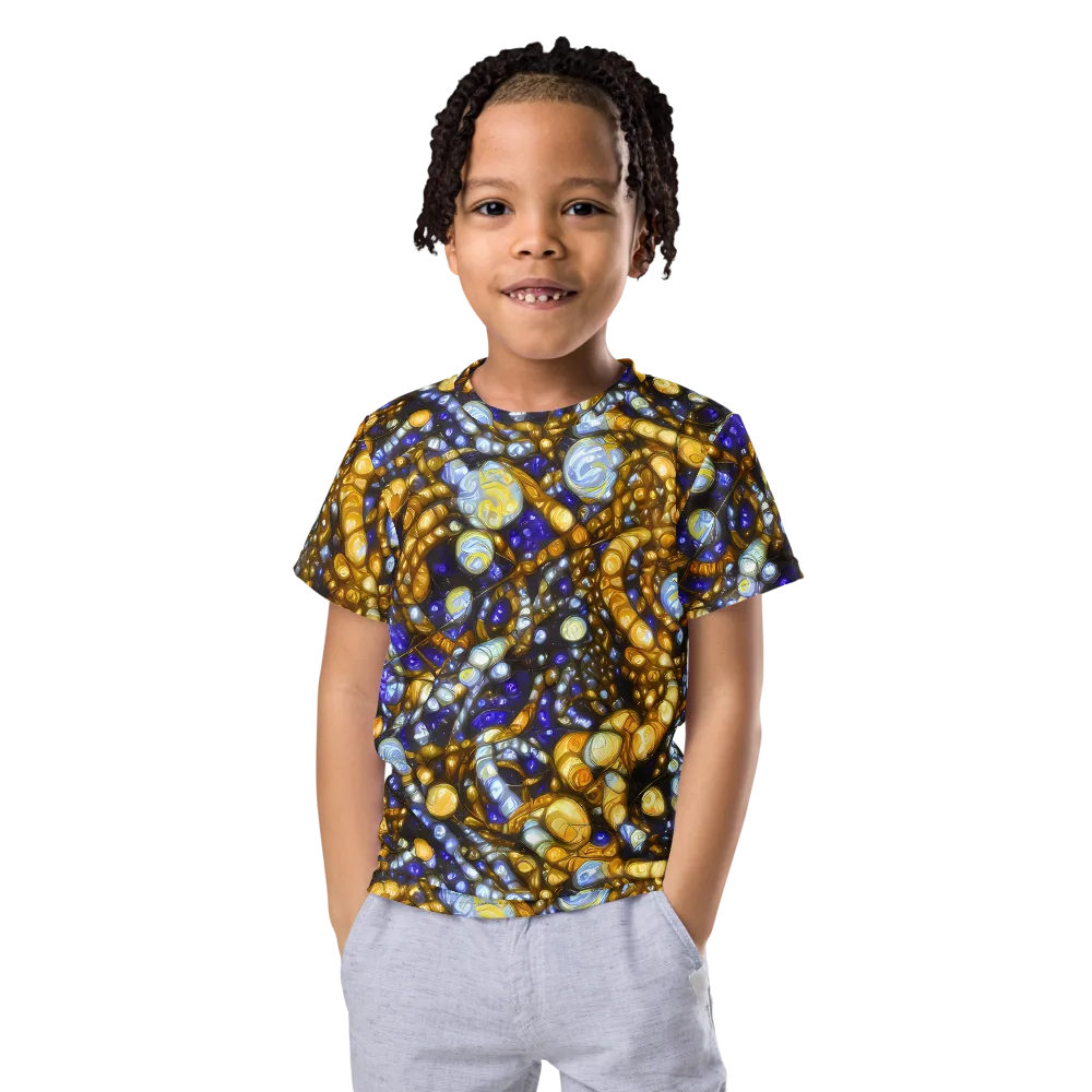 Molten Cobalt on Kids Crew Neck T-Shirt — Front