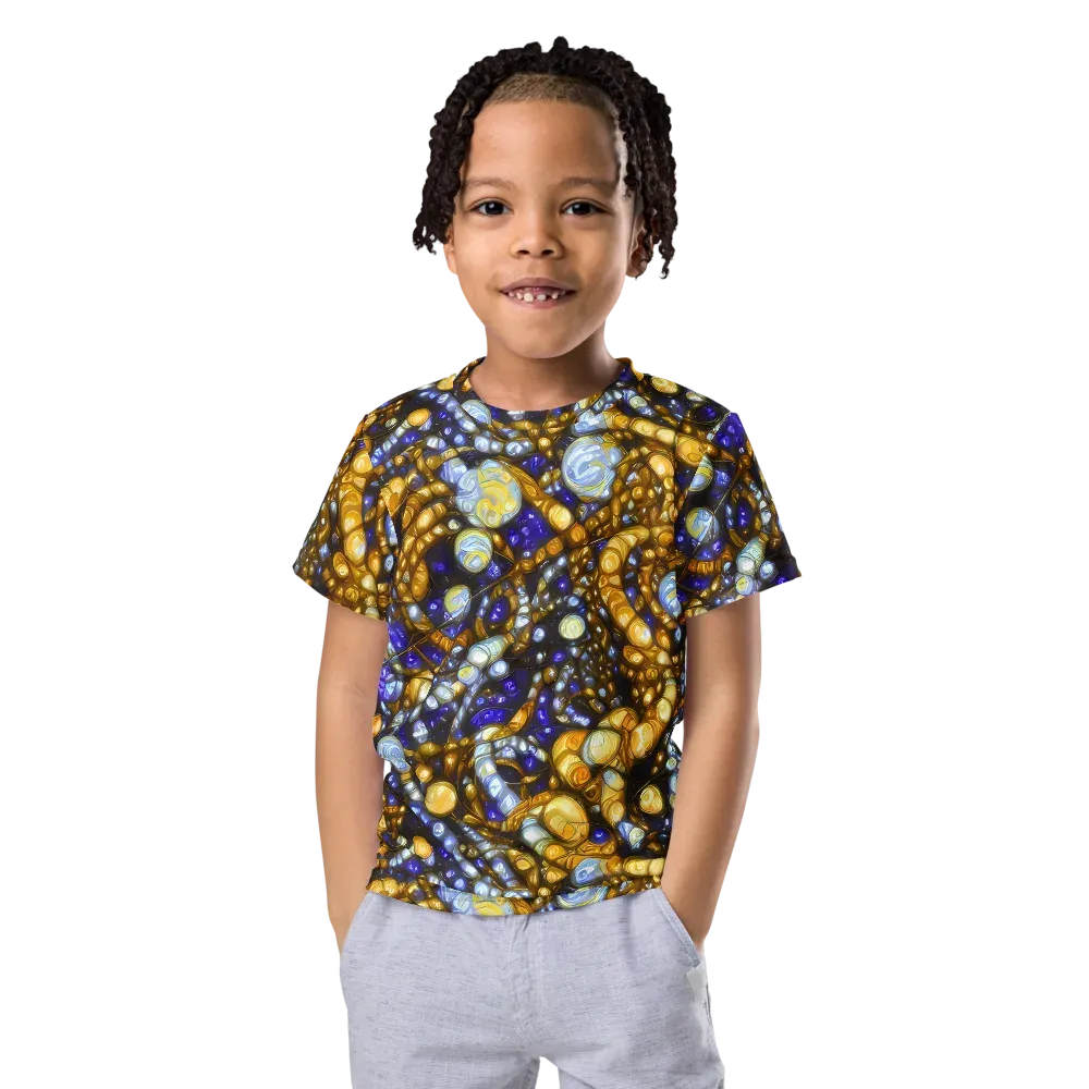 Molten Cobalt on Kids Crew Neck T-Shirt — Front