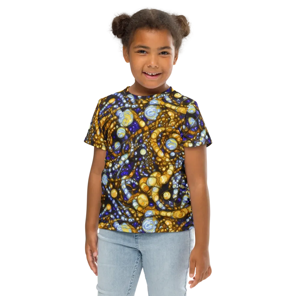 Molten Cobalt on Kids Crew Neck T-Shirt — Front