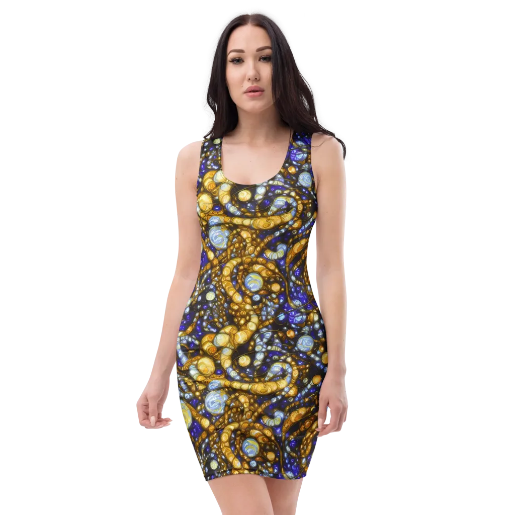 Molten Cobalt on Bodycon Dress — Front