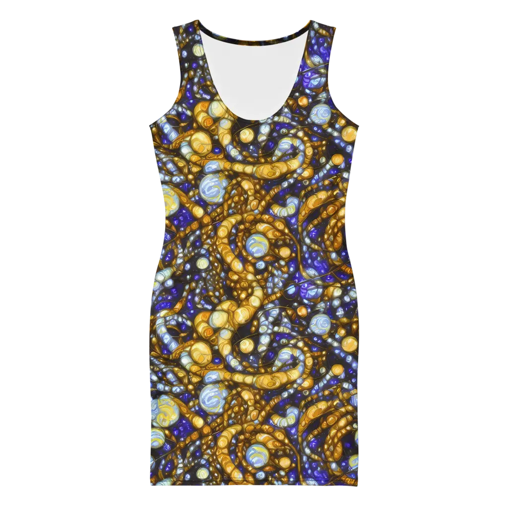 Molten Cobalt on Bodycon Dress — Front