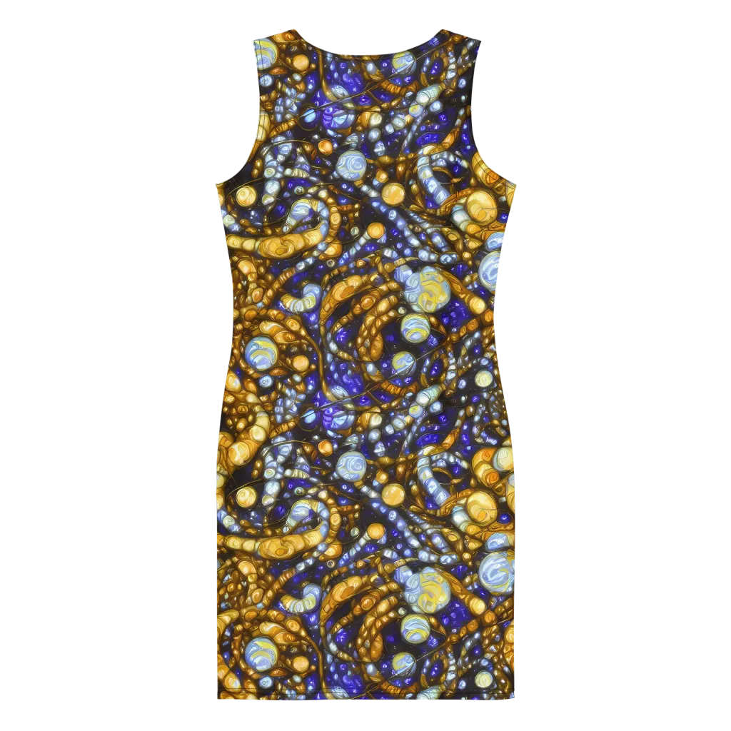 Molten Cobalt on Bodycon Dress — Back