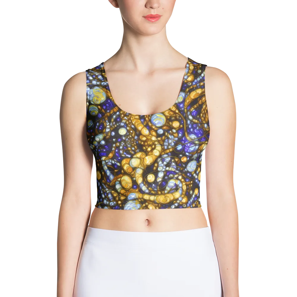 Molten Cobalt on Crop Top — Front