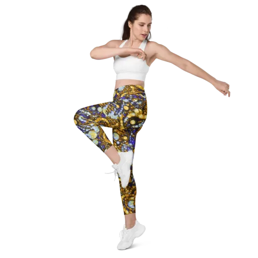 Molten Cobalt on a Leggings with Pockets