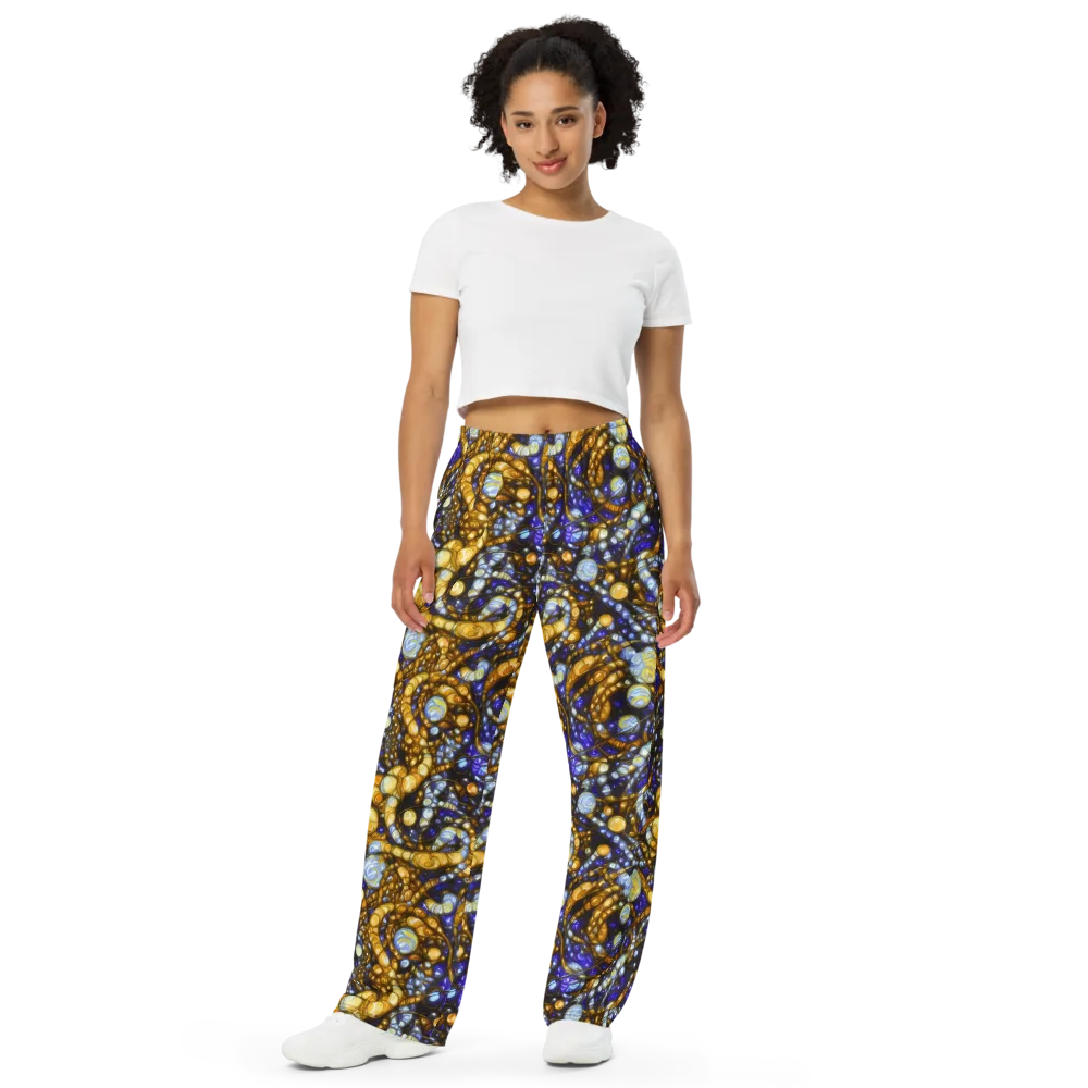Molten Cobalt on Wide-Leg Pants — Front