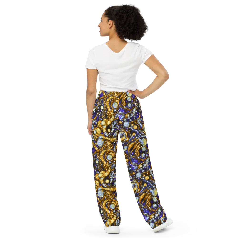 Molten Cobalt on Wide-Leg Pants — Back