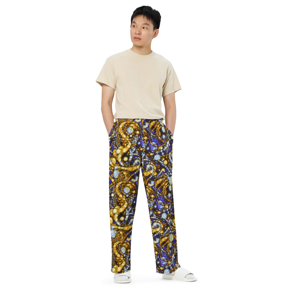 Molten Cobalt on Wide-Leg Pants — Front