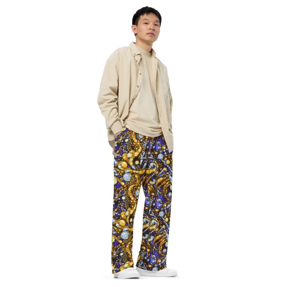 Molten Cobalt on Wide-Leg Pants — Right Front