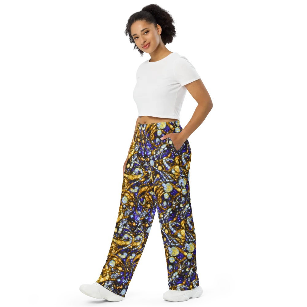Molten Cobalt on Wide-Leg Pants — Left Front