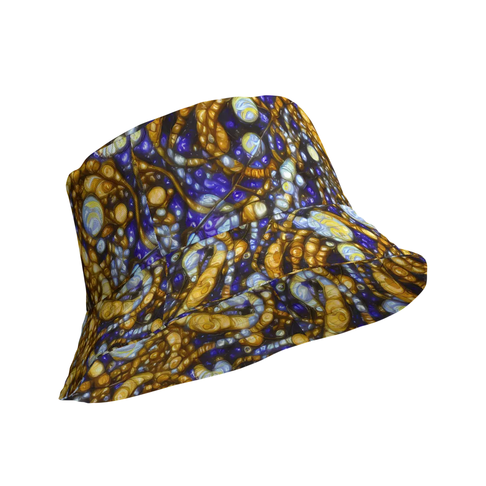 Molten Cobalt on Reversible Bucket Hat — Product details Outside