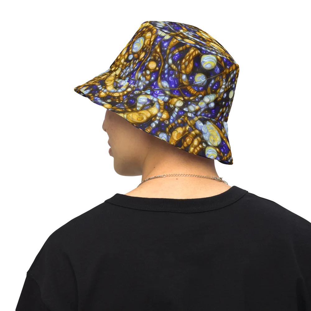 Molten Cobalt on Reversible Bucket Hat — Back Inside