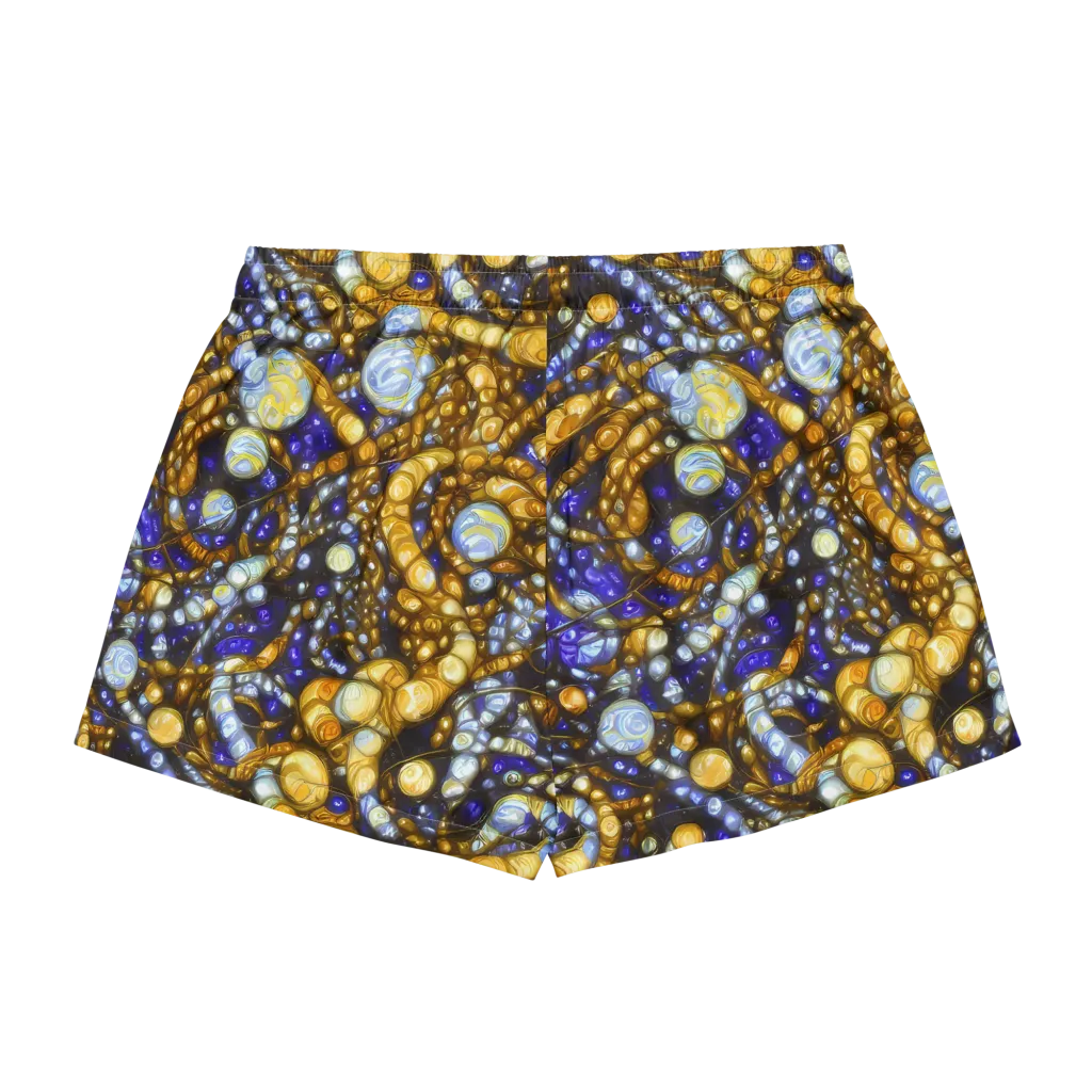 Molten Cobalt on Women's Pajama Shorts — Back