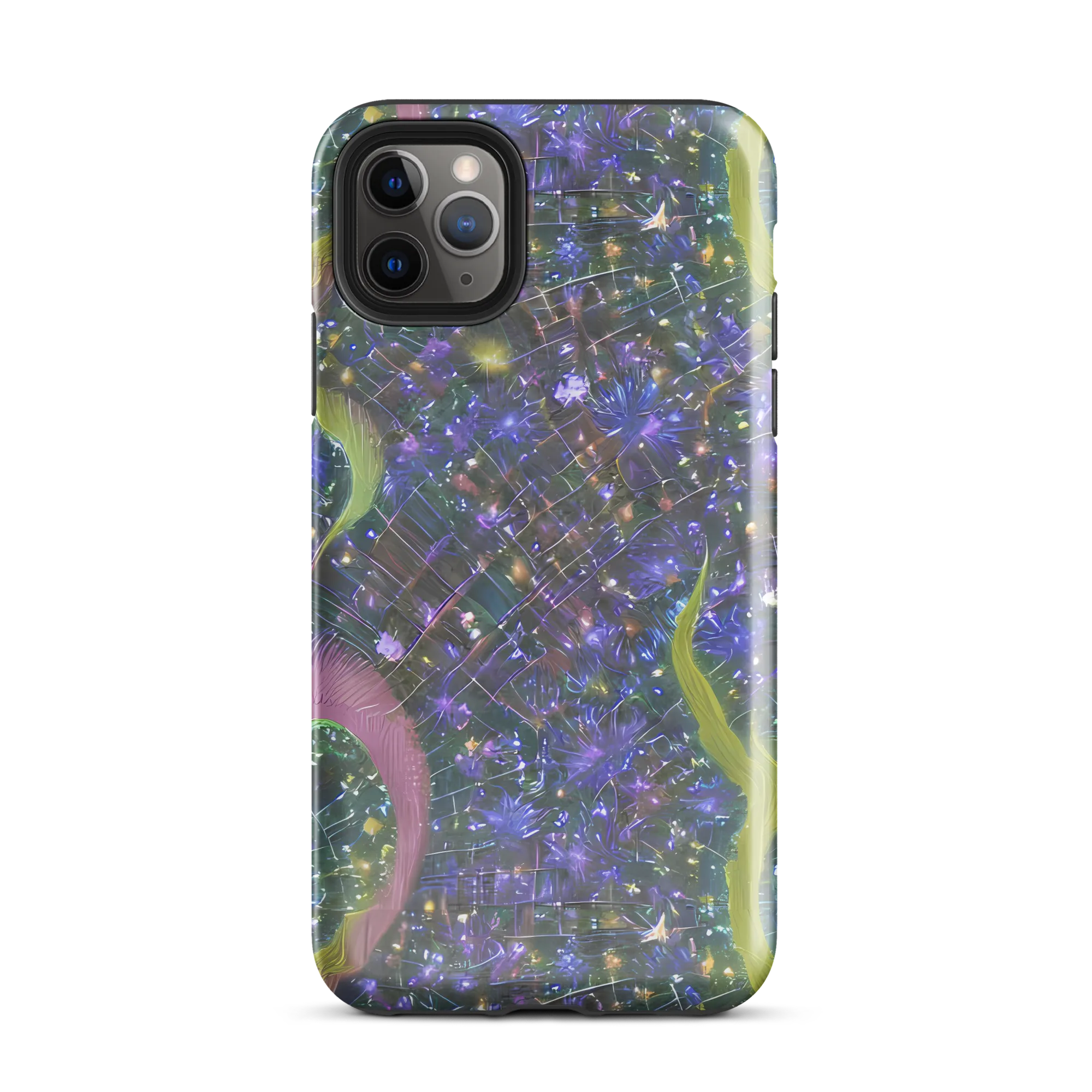 Neon Garden Grid on Tough Case for iPhone® — Front