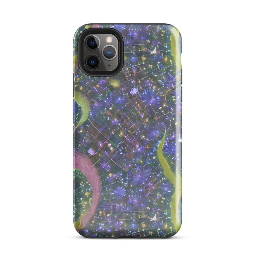 Neon Garden Grid on Tough Case for iPhone® — Front