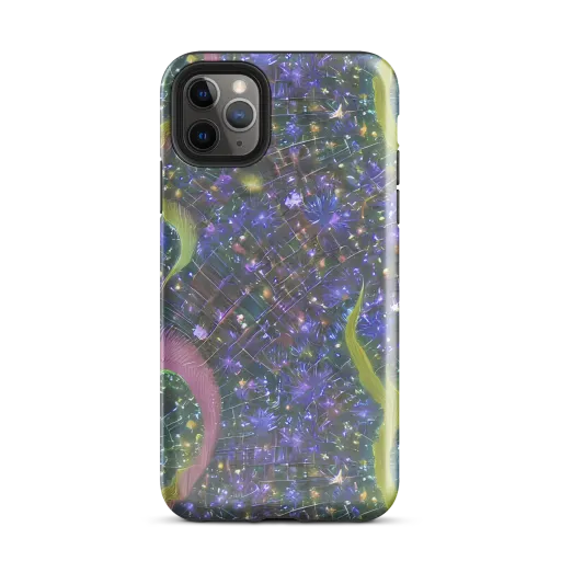 Neon Garden Grid on a Tough Case for iPhone®