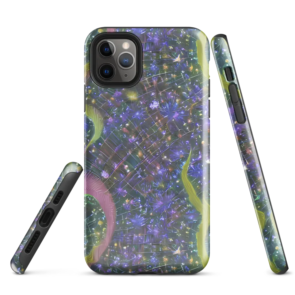 Neon Garden Grid on Tough Case for iPhone® — Front