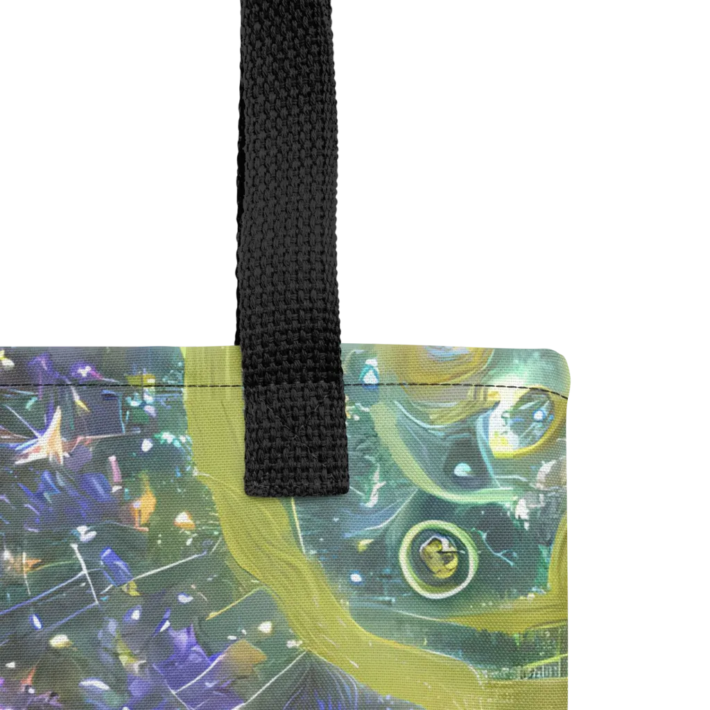 Neon Garden Grid on Tote Bag — Product details