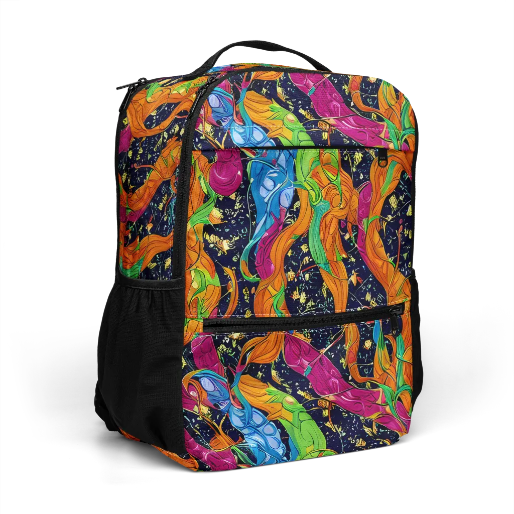 Tropical Static on Utility Backpack — Right Front