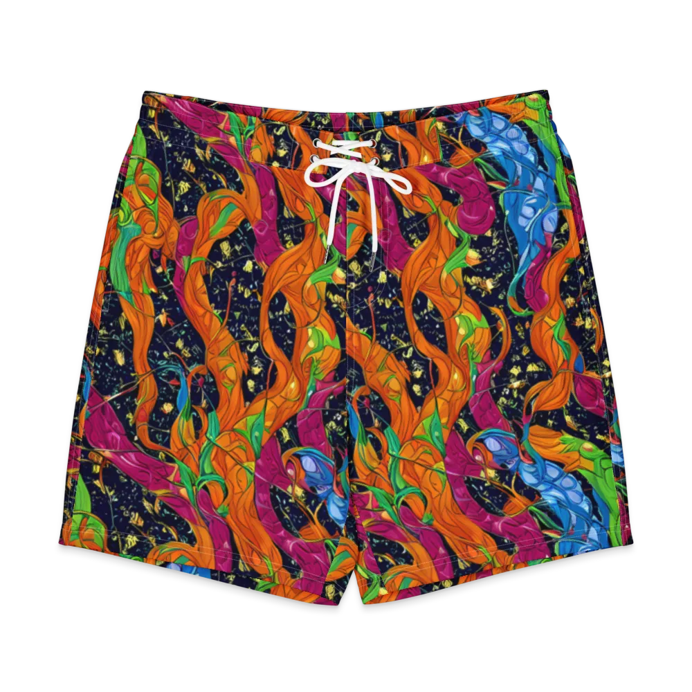 Tropical Static on Men's Board Shorts — Front