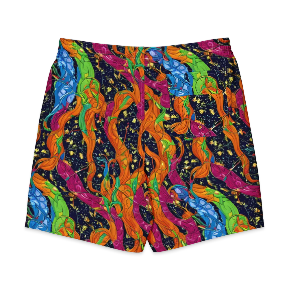 Tropical Static on Men's Board Shorts — Back