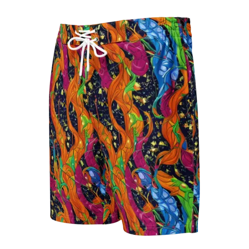 Tropical Static on a Men's Board Shorts