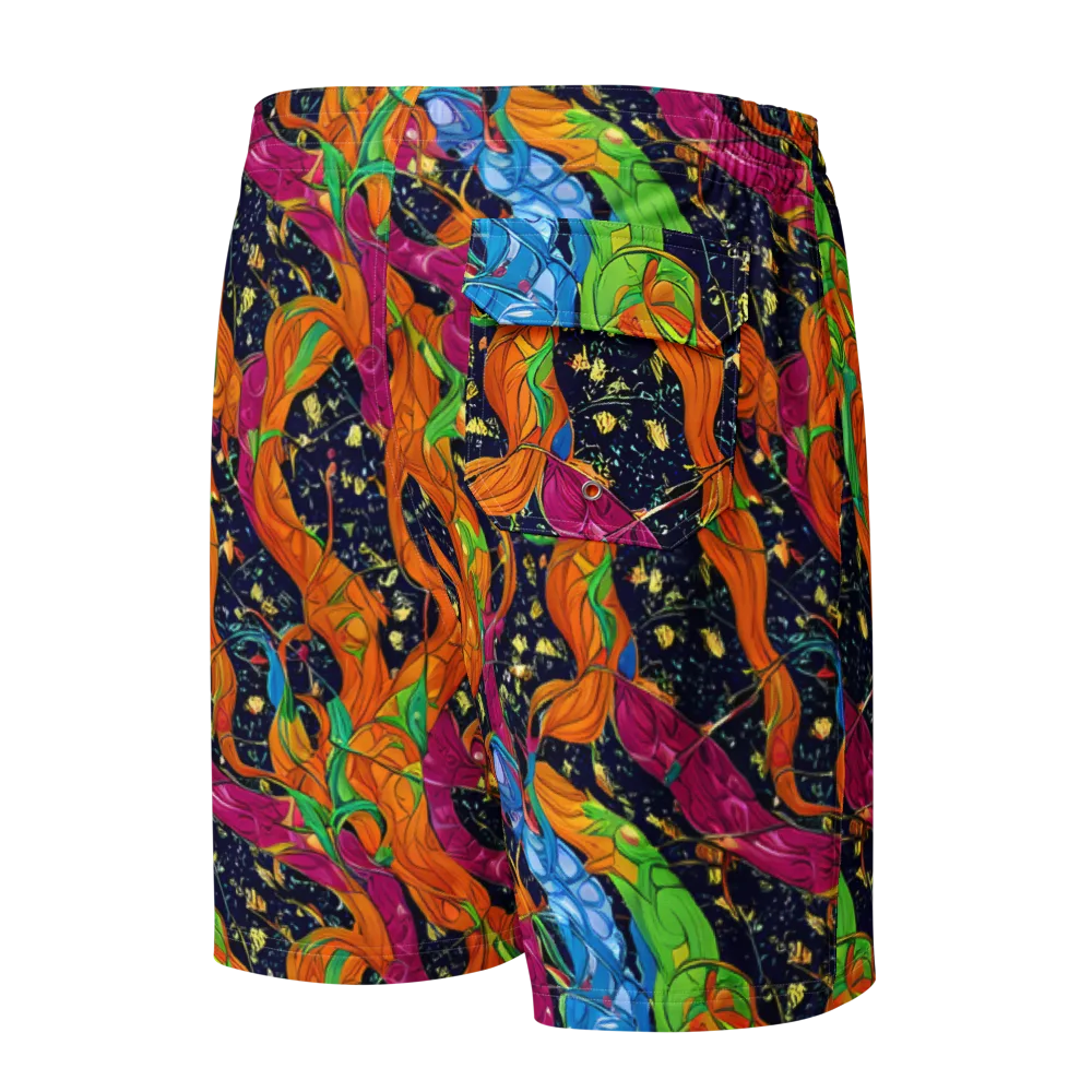 Tropical Static on Men's Board Shorts — Back