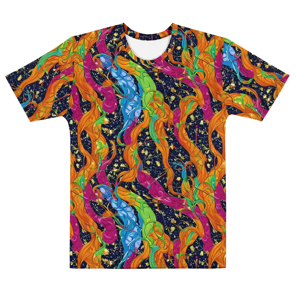 Tropical Static on Men's Cotton Crew Neck T-Shirt — Front