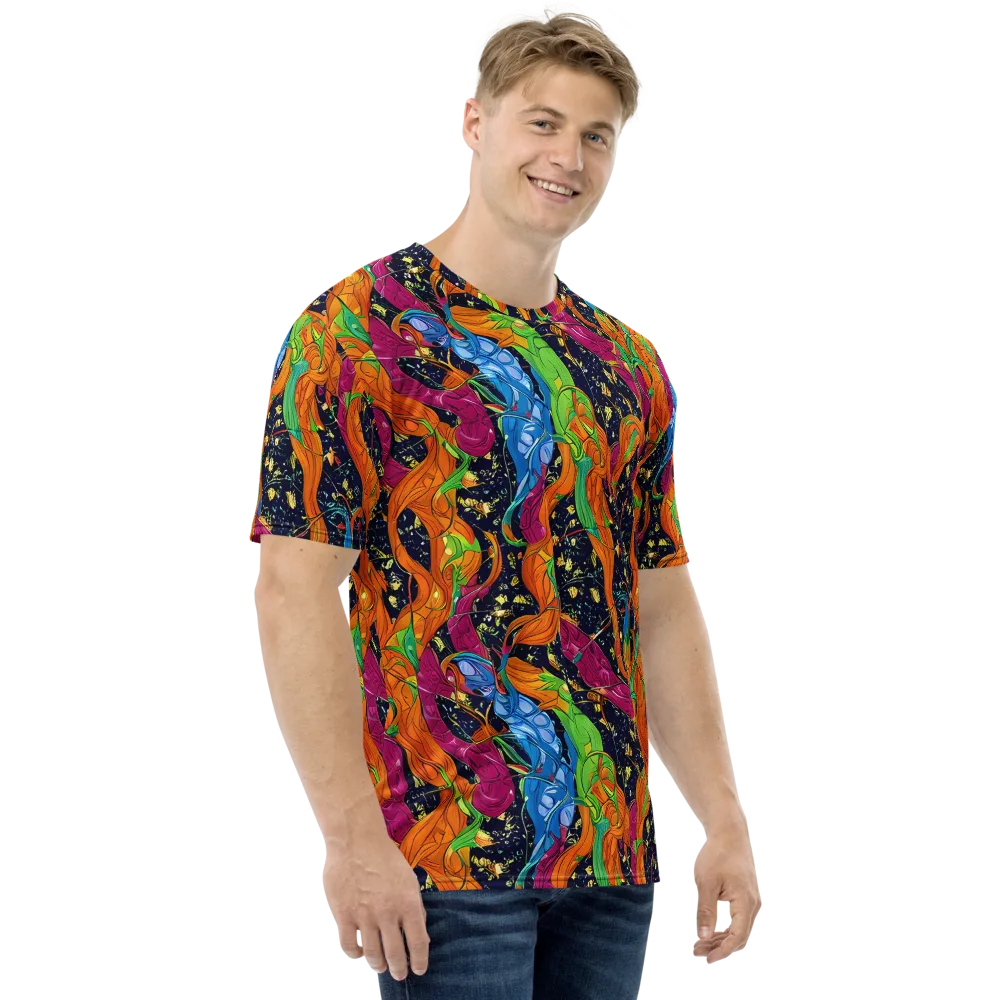 Tropical Static on Men's Crew Neck T-Shirt — Right