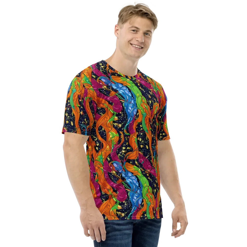 Tropical Static on Men's Crew Neck T-Shirt — Right