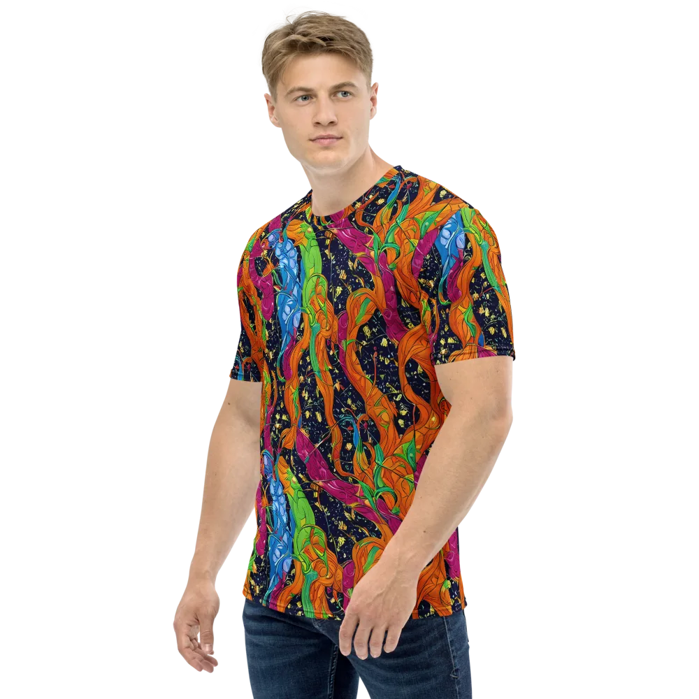 Tropical Static on Men's Crew Neck T-Shirt — Left