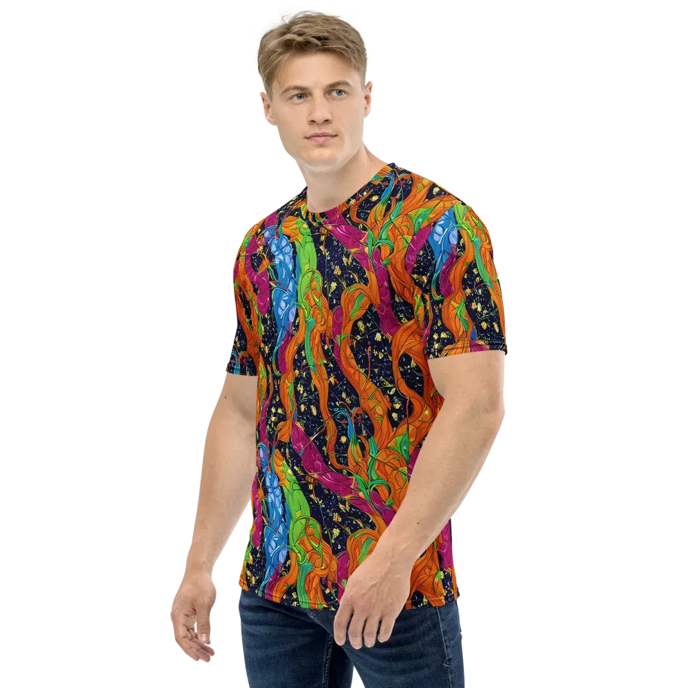 Tropical Static on Men's Crew Neck T-Shirt — Left