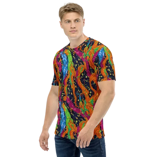 Tropical Static on a Men's Crew Neck T-Shirt