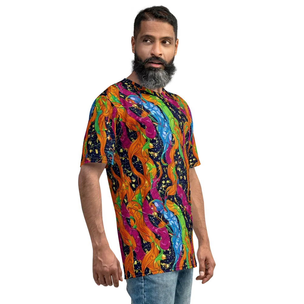 Tropical Static on Men's Crew Neck T-Shirt — Right
