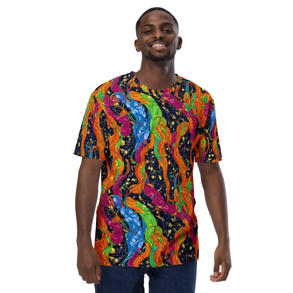 Tropical Static on Men's Crew Neck T-Shirt — Front