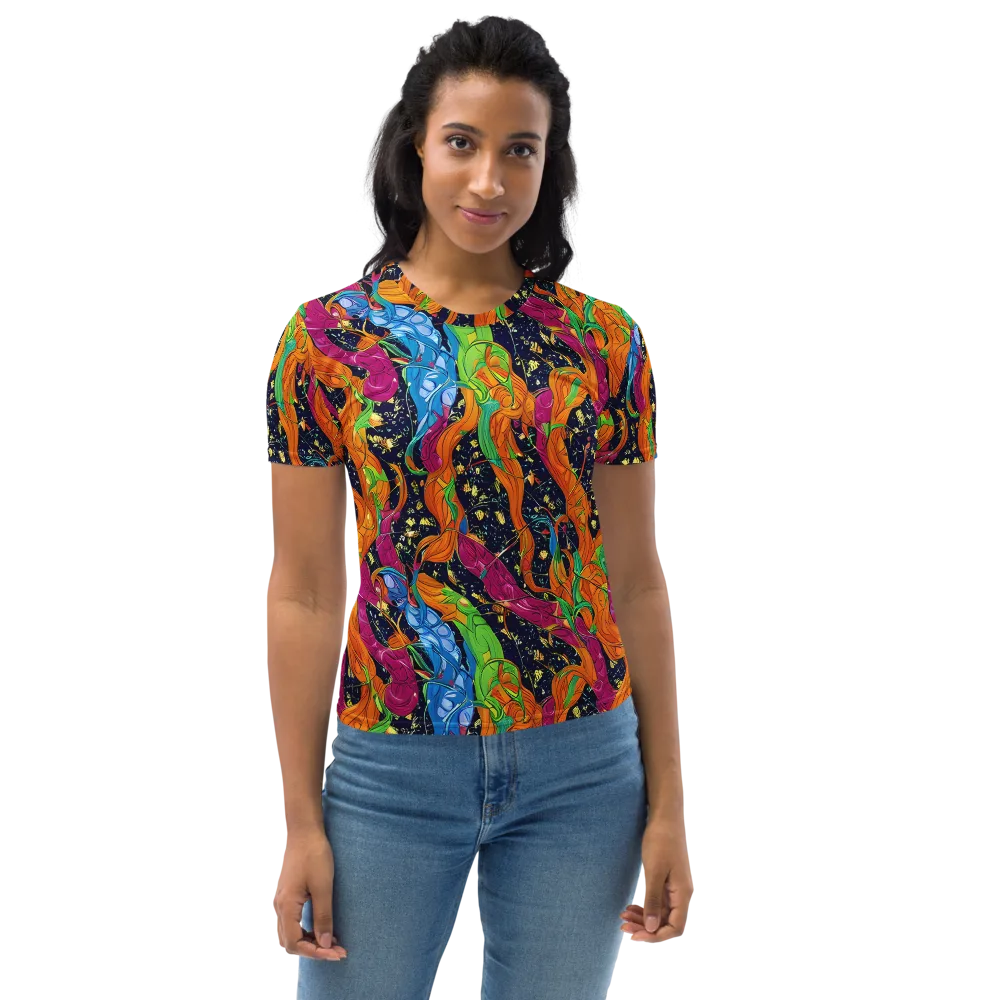 Tropical Static on Women's Crew Neck T-Shirt — Front