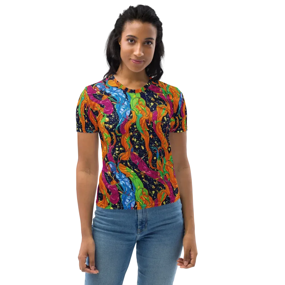 Tropical Static on Women's Crew Neck T-Shirt — Front