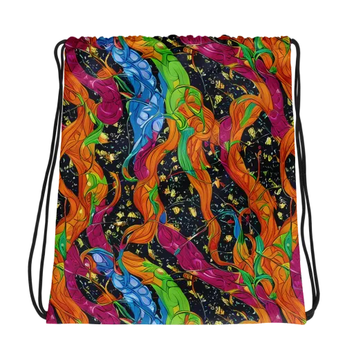 Tropical Static on a Drawstring Bag