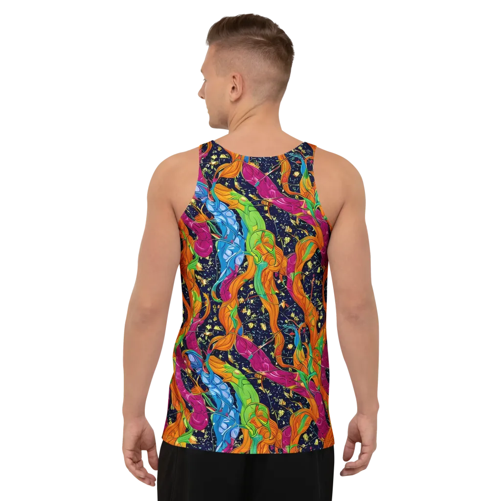 Tropical Static on Men's Tank Top — Back