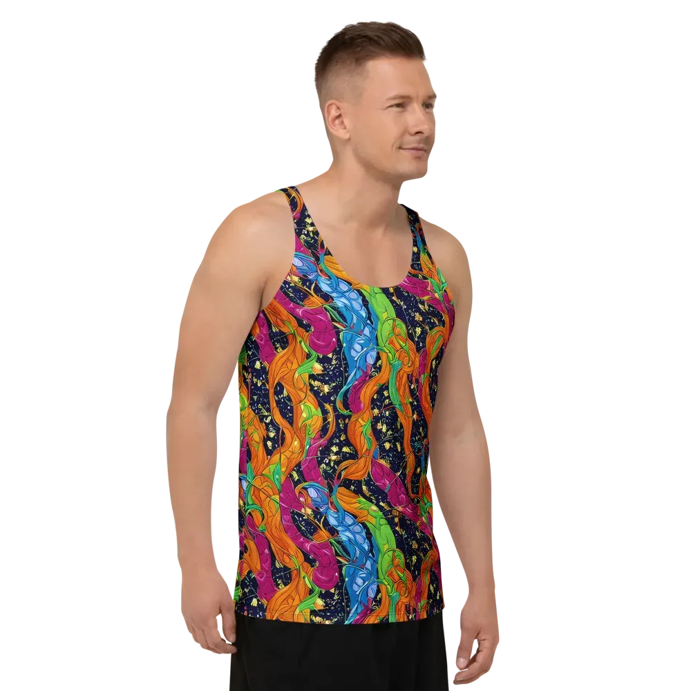 Tropical Static on Men's Tank Top — Right Front